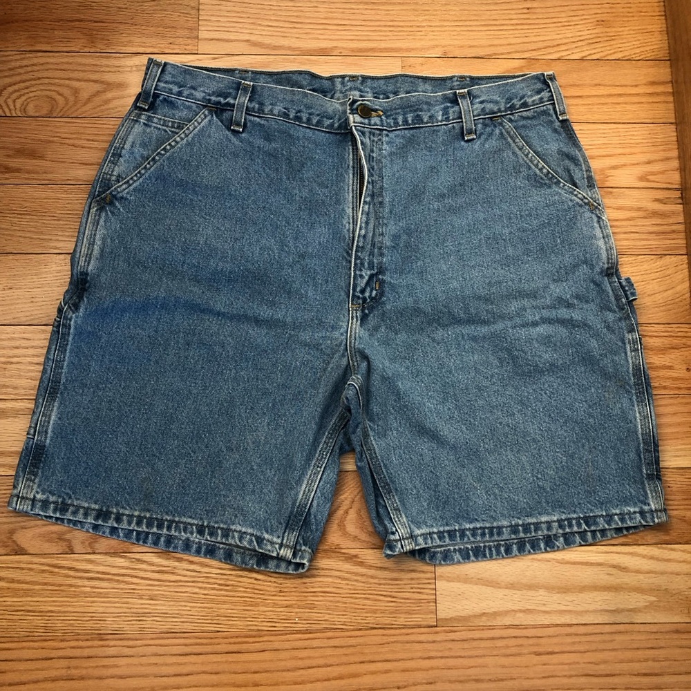 Carhartt Men's Blue Denim Shorts size 40 made in Mexico